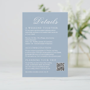 Modern Black & White Minimalist Wedding Details Enclosure Card