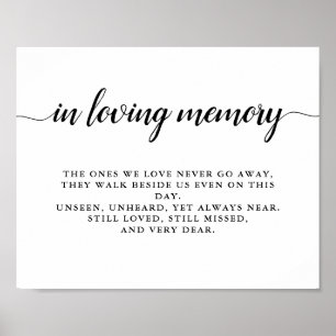 Modern Black & White Monogram Wedding Poster