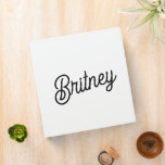 Modern Black White Personalized Monogram and Name  Binder<br><div class="desc">The Modern Black White Personalized Monogram and Name 3-Ring Binder would be a great way to stay organized in style! The sleek black and white design with personalized details makes it both functional and elegant. It’s perfect for school, work, or home organization. If you have any specific preferences or need...</div>