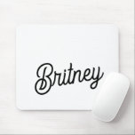 Modern Black White Personalized Monogram and Name  Mouse Pad<br><div class="desc">The Modern Black White Personalized Monogram and Name Mouse Pad would be a stylish addition to any workspace. The monochrome design with personalized details makes it both functional and elegant, perfect for adding a touch of sophistication to your desk setup. If you have any specific design ideas or need assistance...</div>