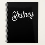 Modern Black White Personalized Monogram and Name  Planner<br><div class="desc">The Modern Black White Personalized Monogram and Name Planner sounds like a stylish and practical tool for staying organized. The black and white design with personalized details adds a touch of sophistication, making it not only functional but also a chic accessory for your daily planning. If you have any specific...</div>