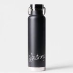 Modern Black White Personalized Monogram and Name  Water Bottle<br><div class="desc">The Modern Black White Personalized Monogram and Name Water Bottle is a stylish and practical choice for staying hydrated. The monochrome design with personalized details makes it a chic accessory for everyday use or as a thoughtful gift. If you have any particular design preferences or customization ideas, just let me...</div>
