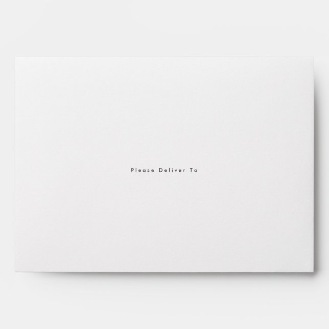 Modern Black White Photo Wedding Save the Date Envelope (Front)