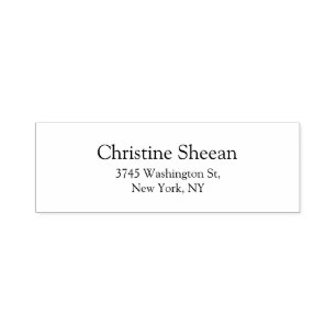 Modern Black & White Plain Elegant Self-inking Stamp