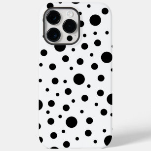 Modern Black White Polka Dot Case-Mate iPhone 14 Pro Max Case