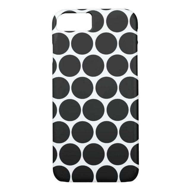 MODERN BLACK WHITE POLKA DOTS Case-Mate iPhone CASE (Back)
