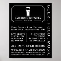 Modern Black & White, Pub/Brewery Advertising