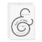 Modern Black White Script Big Ampersand Wedding