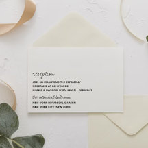 Modern Black & White Script Minimalistic Wedding