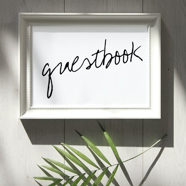 Modern Black & White Script Minimalistic Wedding Poster (Creator Uploaded)