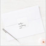 Modern Black & White Script Minimalistic Wedding Square Sticker<br><div class="desc">Celebrate in style with these stylish and very trendy wedding stickers. This design is easy to personalize with your special event wording and your guests will be thrilled when they receive these fabulous stickers. Use these stickers as they are for a simple minimalistic wedding theme, or choose one of our...</div>