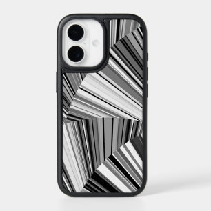 Modern Black White Silver Grey Grey Pattern