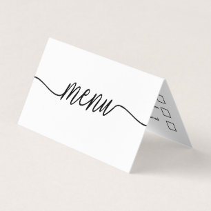 Modern Black & White Simple Script Menu Selection