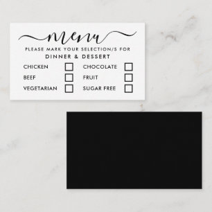 Modern Black & White Simple Script Menu Selection