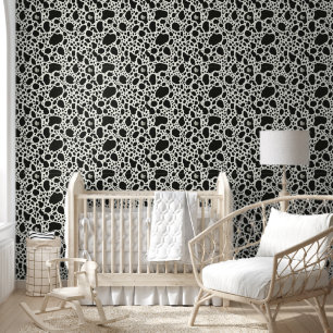 Modern Black & White Spot Wallpaper