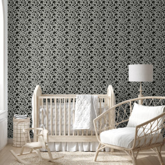 Modern Black & White Spot Wallpaper