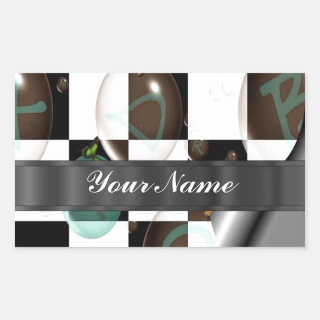 Modern black & white sticker (Front)