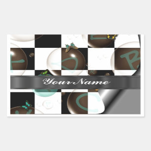 Modern black & white sticker