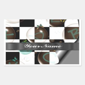 Modern black & white sticker