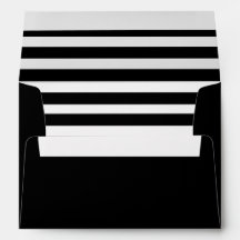 Modern Black & White Stripe Envelope