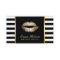 Modern Black White Stripes Gold Lips Makeup Artist