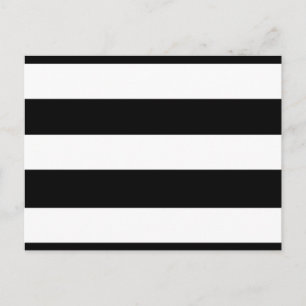 Modern Black White Stripes Pattern Postcard