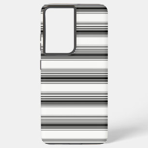 Modern black white stripes samsung galaxy case