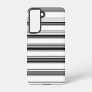 Modern black white stripes samsung galaxy case