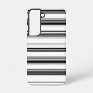 Modern black white stripes samsung galaxy case