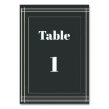 Modern Black & White Table Numbers Template | Cust