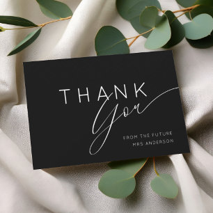 Modern Black & White Thank You Bridal Shower