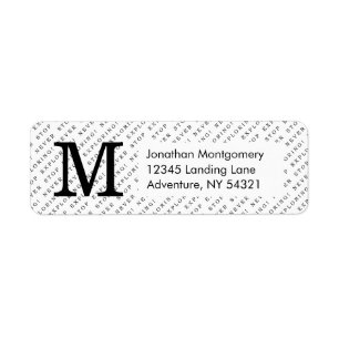 Modern Black & White Travel Typography Monogram