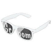 Modern black white triangles wedding Groom Retro Sunglasses (Angled)