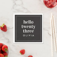 Modern black white typography 21 photo birthday