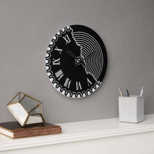Modern Black & White Wall Clock