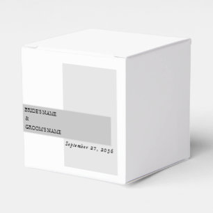 Modern Black & White Wedding  Favor Box