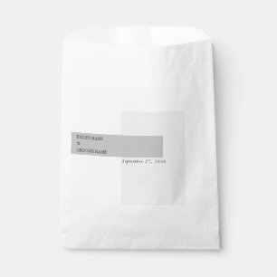 Modern Black & White Wedding Favour Bag