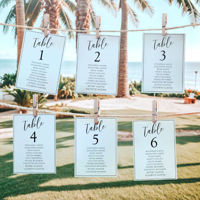 Modern Black & White Wedding Table Number (Creator Uploaded)