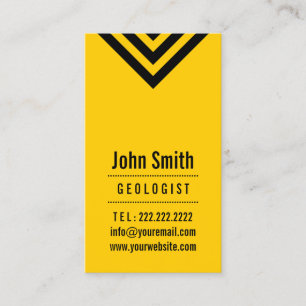 Modern Black & Yellow Geologist Business Card