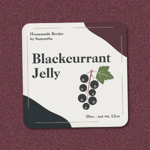 Modern Blackcurrant Jelly Label Sticker