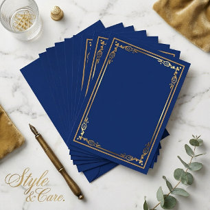 Modern Blank Navy Invite with Sleek Framed Border