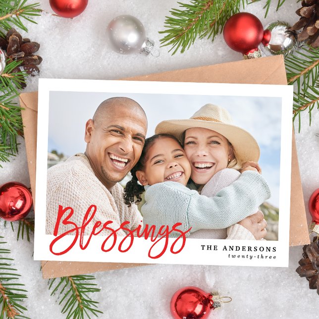 Modern Blessings | Holiday Photo Card (Creator Uploaded)