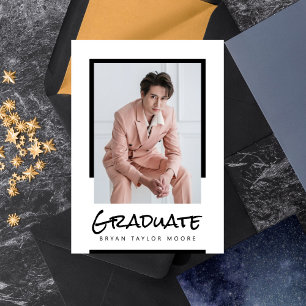 Modern Blocks Graduate Photo Announcement