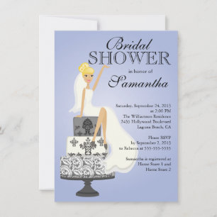 Modern Blonde  Bride Bridal Shower Invitation