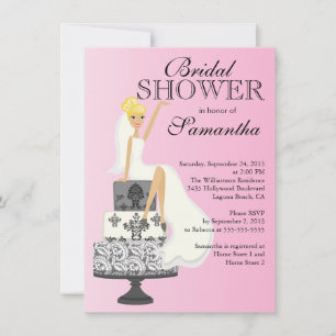 Modern Blonde  Bride Bridal Shower Invitation