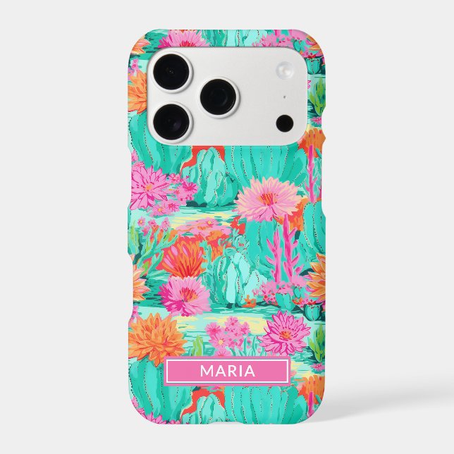 Modern Blooming Cacti Personalized (Back)