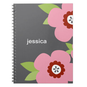 Modern Blooms Personalized Notebook