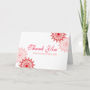Modern Blossoms Sympathy Thank You Card