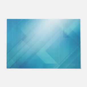 Modern Blue Abstract Doormat