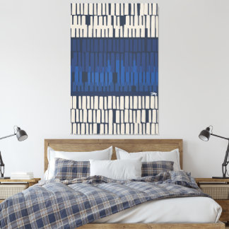 Modern Blue Abstract Geometric Wall Art